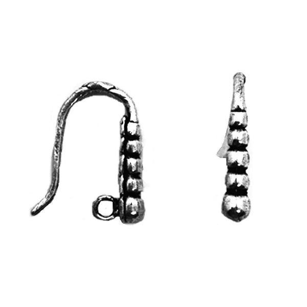 Silver Overlay Beaded Earwire Wholesale handcrafted in India with polished silver overlay finish