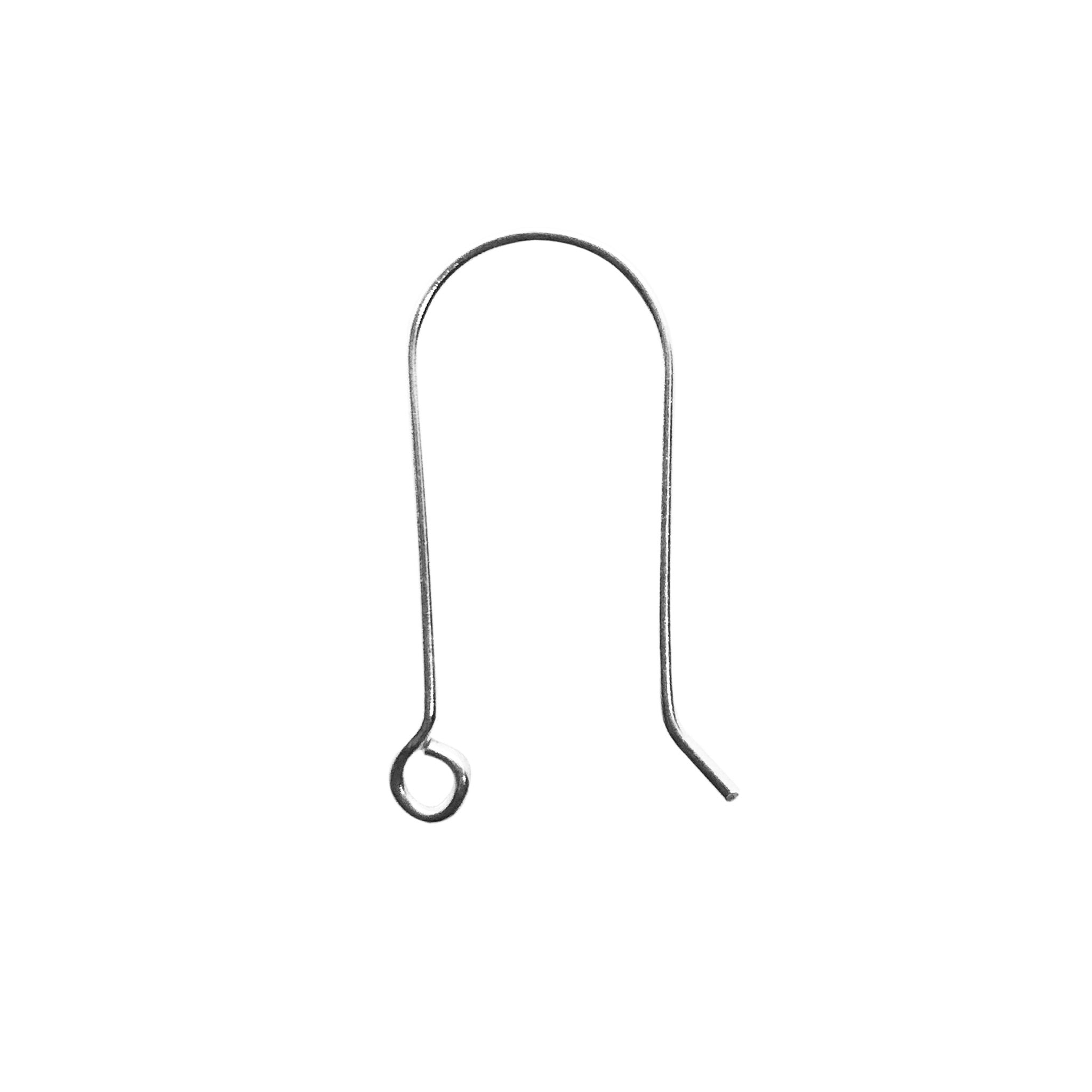 Silver overlay plain round loop earwire with polished finish