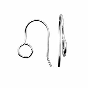 Silver overlay round front loop earwire with mirror-polished finish handcrafted in India