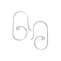 Silver overlay spiral round hook earwire with polished finish handcrafted in India