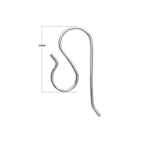 Sterling Silver Simple S Hook Earwire For Jewelry Findings