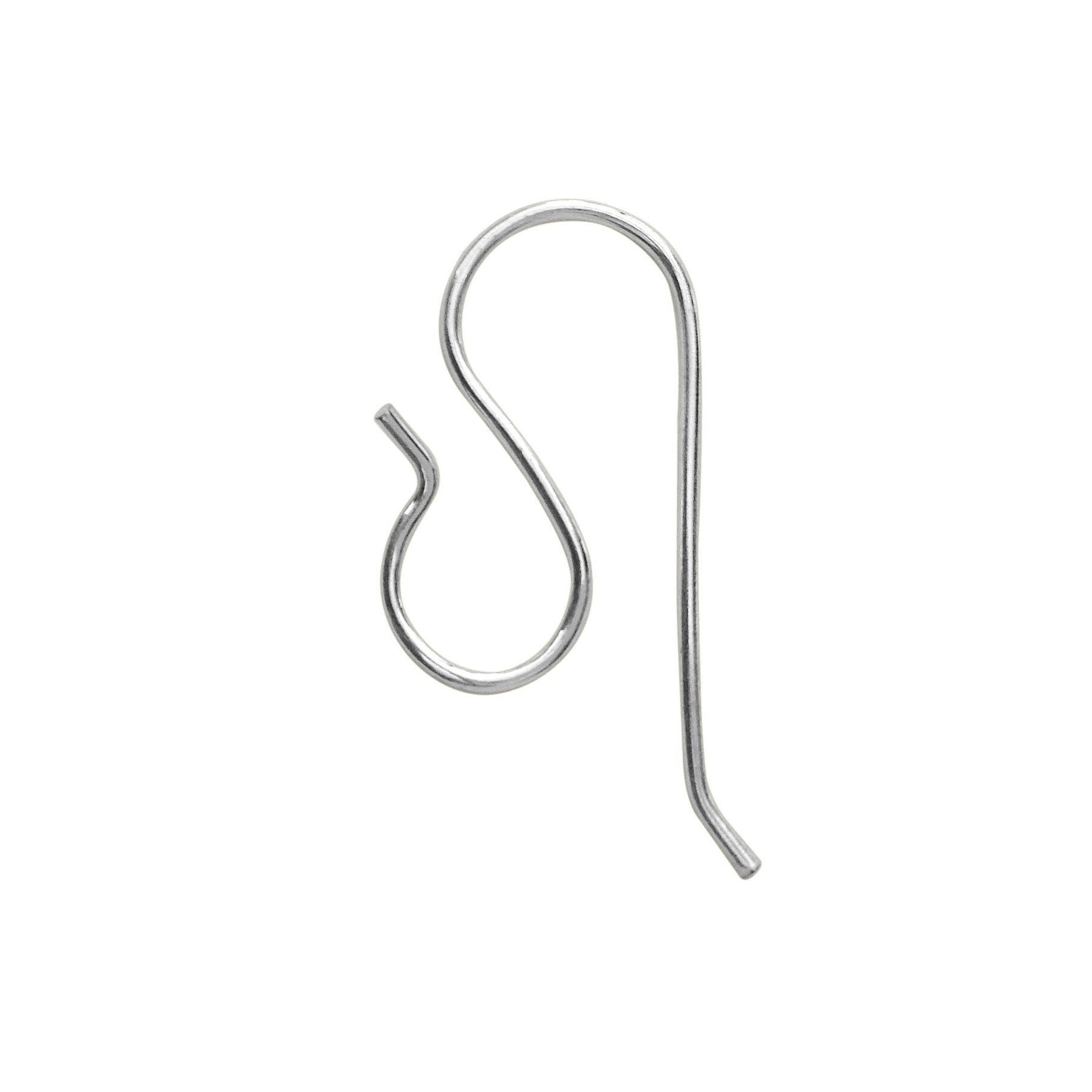 Sterling Silver Simple S Hook Earwire For Jewelry Findings
