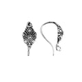 Sterling Silver Floral Bali Earwire For Jewelry Findings