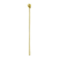Minimalist long gold-overlay copper stick pin with rounded tip for jewelry making.