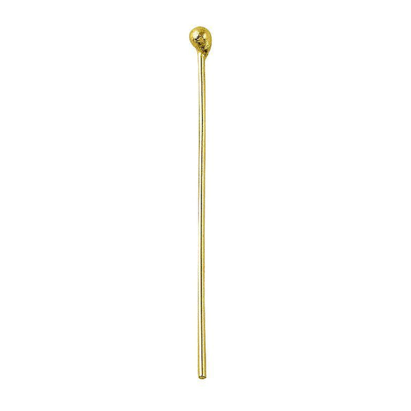 HPG-100-3" 18K Gold Overlay 22 Gauge Head Pin A wonderfully simple and useful head pin with a ball tip Beads Bali Designs Inc 