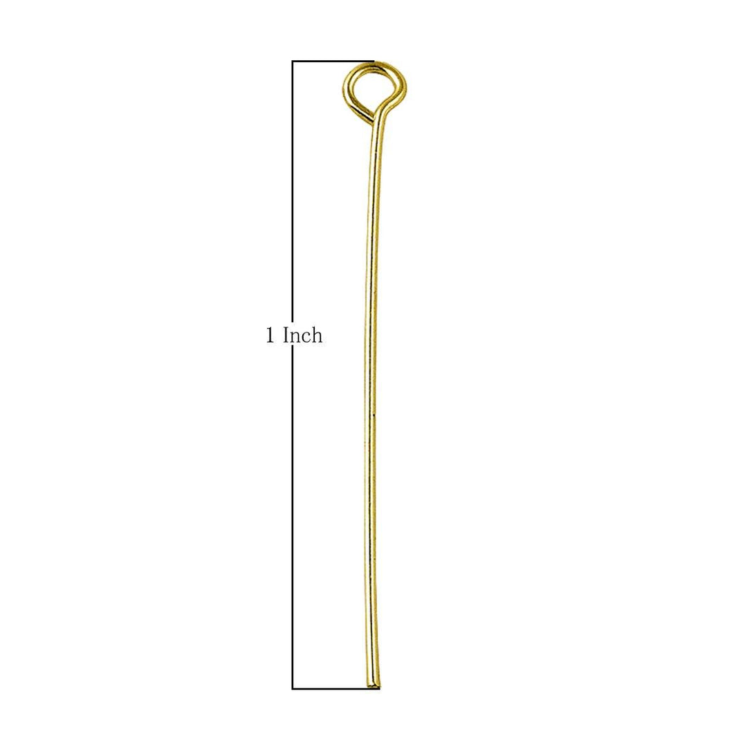 HPG-104-1" 18K Gold Overlay 22 Gauge Flexible Head Pin Or Eye Pin Beads Bali Designs Inc 