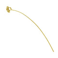 Long 18K gold overlay copper head pin with floral granulated cluster.