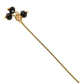 18K gold overlay copper head pin with Black Crystal Quartz bead cluster.