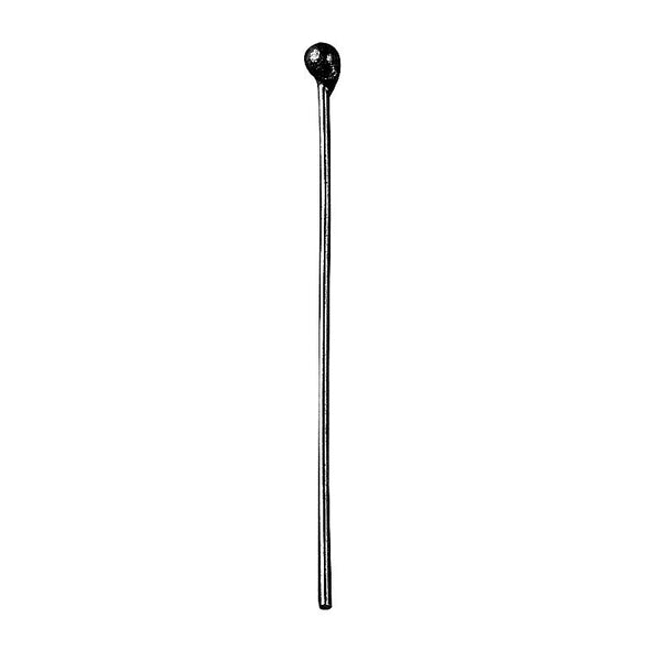 HPR-100-3" Black Rhodium Overlay 22 Gauge Head Pin A wonderfully simple and useful head pin with a ball tip Beads Bali Designs Inc 