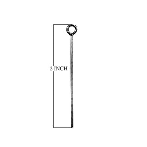 Handcrafted eye pin with black rhodium overlay over copper made in India for wholesale jewelry making.