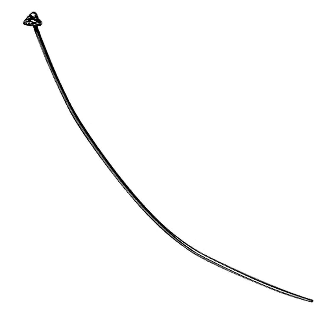 Handcrafted cone head pin with black rhodium overlay over copper made in India for wholesale jewelry making.