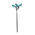Handcrafted black rhodium overlay over copper pin with blue crystal quartz cluster made in India for wholesale jewelry use.