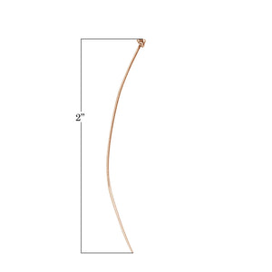 Handcrafted cone head pin with rose gold overlay over copper made in India for wholesale jewelry use.