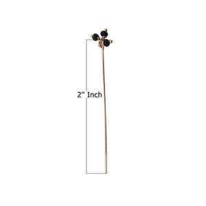 Handcrafted rose gold overlay over copper cluster pin with black crystal quartz made in India for wholesale jewelry making.
