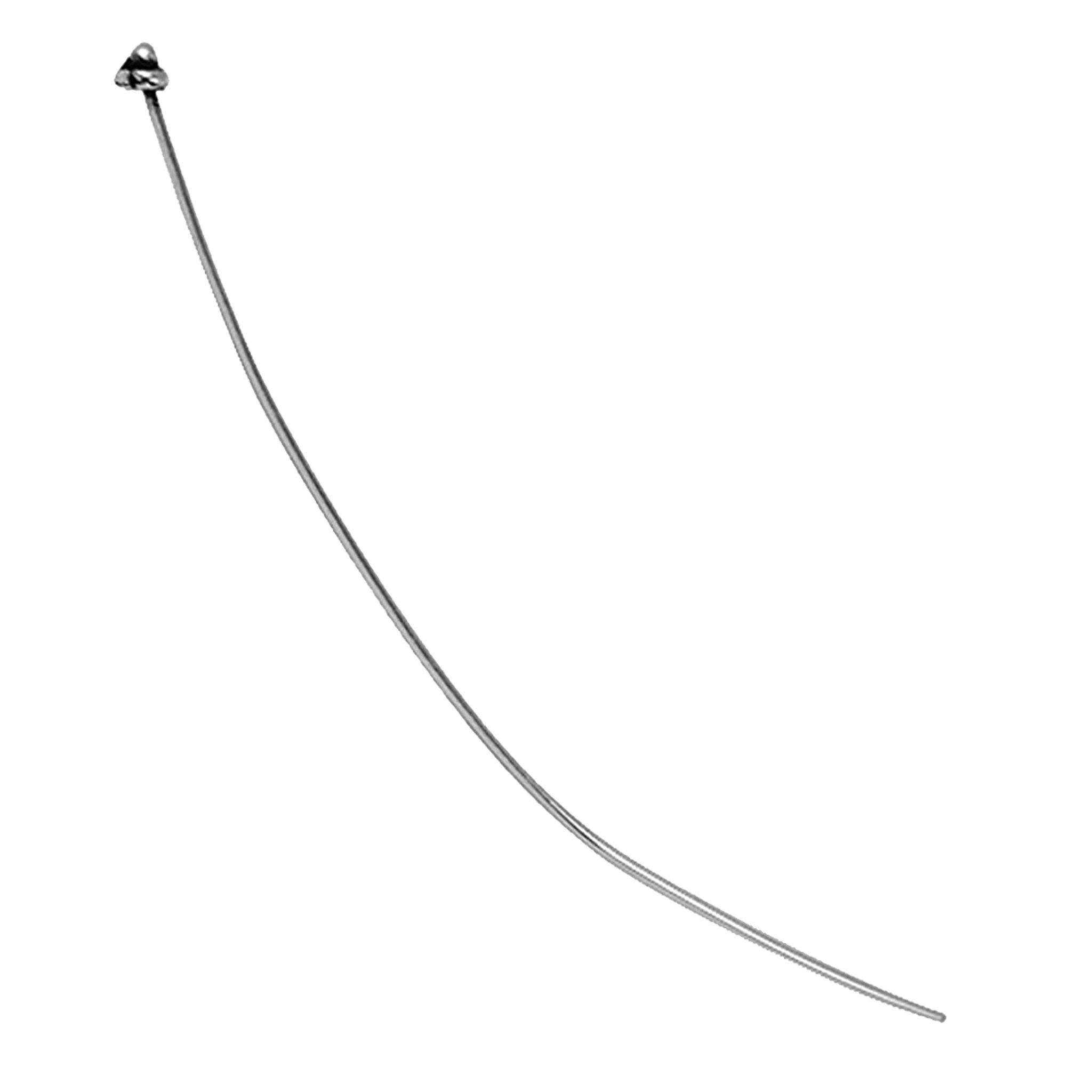 Silver overlay over copper headpin with triple-ball tip handcrafted in India.