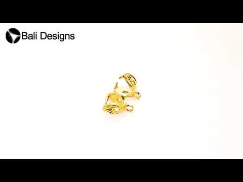 Handcrafted Leaf Shape Pendant Charm With Top Loop Made With 18K Gold Overlay Over Copper For Jewelry Making Wholesale Collection