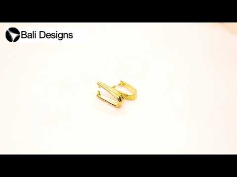 Slim straight pendant bail crafted in 18K Gold Overlay Over Copper, handcrafted in India for wholesale jewelry making.