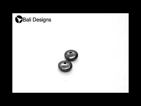 Black rhodium overlay copper flat donut bead handcrafted in India for wholesale jewelry