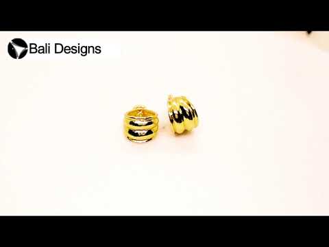 18K Gold Overlay Over Copper handcrafted jewelry bail and cap set, artisan pendant finding from India for wholesale jewelry supply