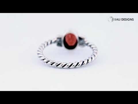 Bulk sterling silver twisted band rings with oval faceted Garnet Quartz, handcrafted 925 silver wholesale jewelry supply.