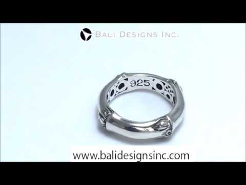 Sterling Silver handcrafted fancy pattern ring wholesale from Bali, Indonesia with oxidized curved design