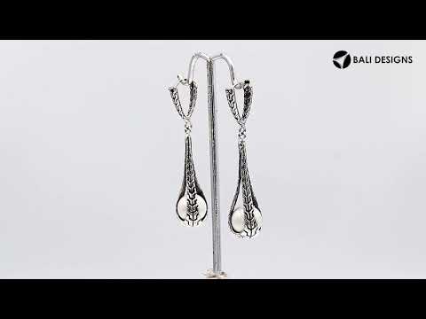 Sterling Silver Teardrop Earrings With Mabe Pearl