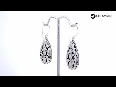 Sterling Silver Teardrop Earrings With Abalone Shell