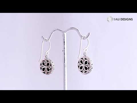 Sterling Silver round Abalone Shell earrings with textured silver frame and Earwire for wholesale jewelry.