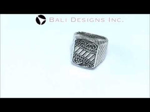 Sterling Silver Oxidized Beautiful Simple Designer Ring With Balinese Engraving.