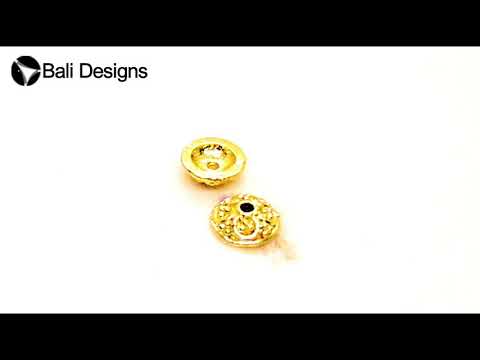 18K Gold Overlay Over Copper floral Bead Cap handcrafted in India for wholesale jewelry making