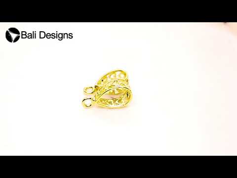 Handcrafted Heart Openwork Pendant Bail With Bottom Ring Made With 18K Gold Overlay Over Copper For Jewelry Making Wholesale Collection