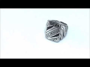 Sterling Silver Oxidized Beautiful Simple Design Ring With Balinese Engraving.