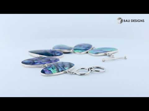 Abalone Shell wholesale bracelet with 925 Sterling Silver links, handcrafted in Bali.