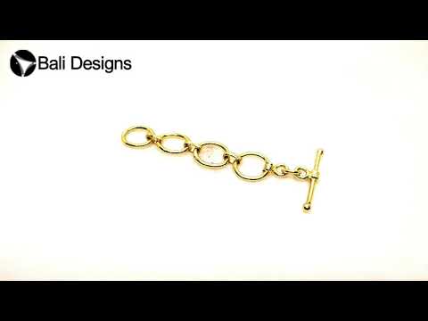 18K Gold Overlay Multi-Link Toggle Clasp with polished golden finish, handcrafted in India