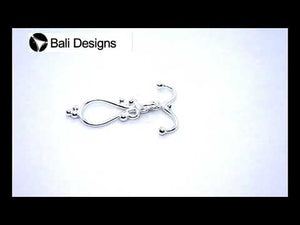 Silver Overlay toggle clasp with teardrop loop and swirl detailing, handcrafted jewelry finding for wholesale buyers, handcrafted in India.