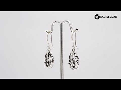 Wholesale Sterling Silver Marquise Drop Minimalist Dangle Earrings With Polished Finish Handcrafted In Bali