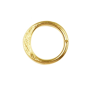 Wholesale textured Closed Jump Ring in 18K Gold Overlay Over Copper handcrafted in India