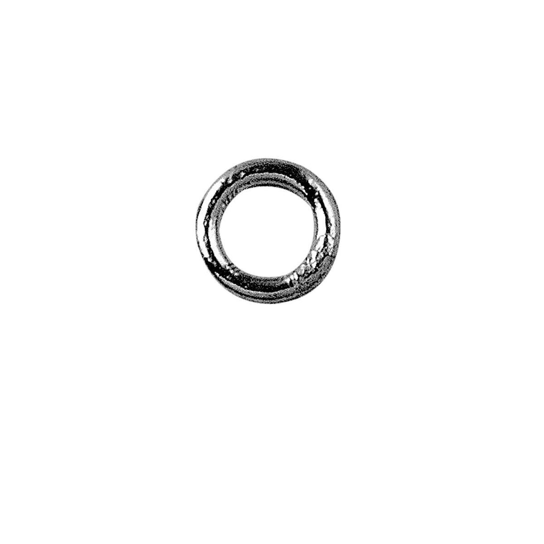 JCR-100-6MM Black Rhodium Overlay Closed Jump Ring Beads Bali Designs Inc 