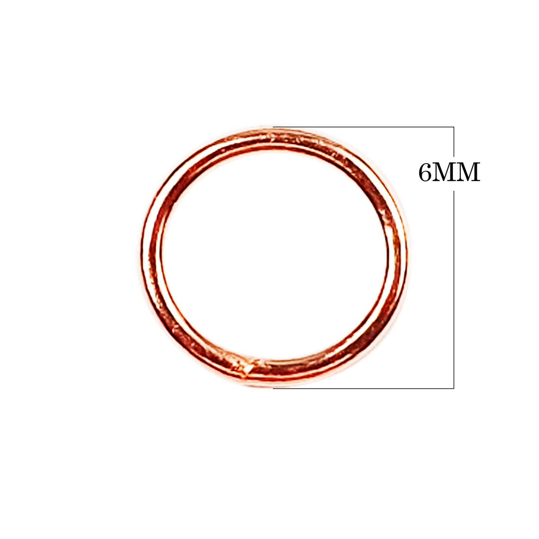 JCRG-100-6MM Rose Gold Overlay Close Jump Ring Beads Bali Designs Inc 