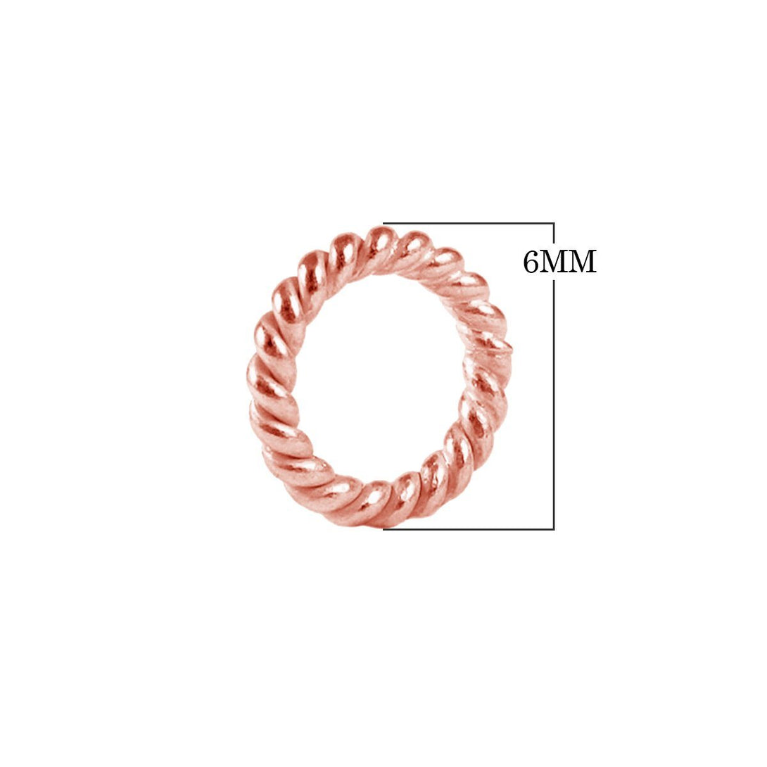 JCRG-102-6MM Rose Gold Overlay Close Jump Ring Beads Bali Designs Inc 