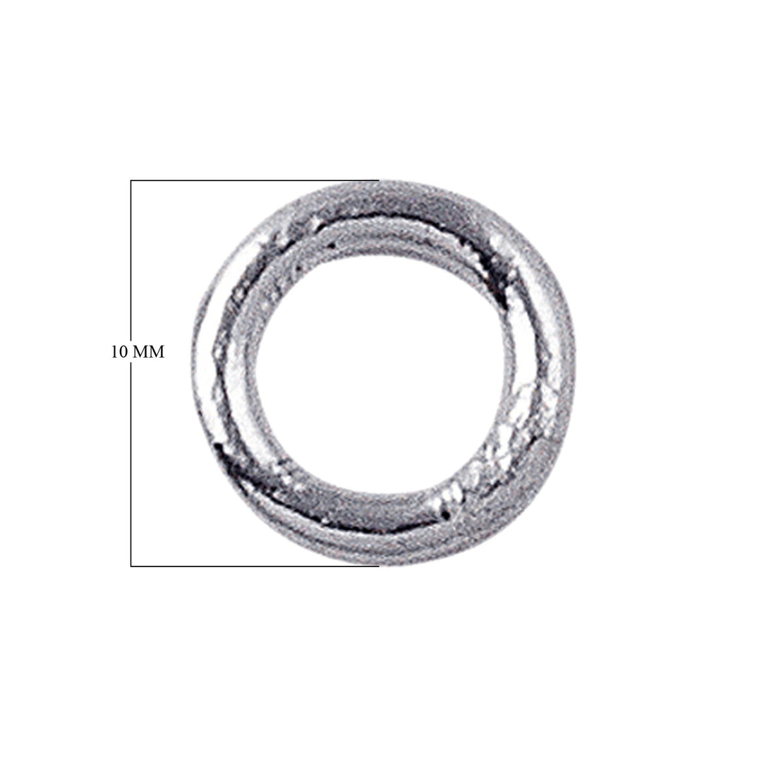 JCSF-100-10MM Silver Overlay Closed Jump Ring Beads Bali Designs Inc 
