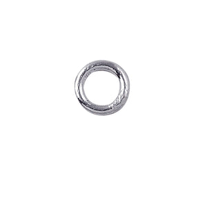 Handcrafted minimal circular band ring in sterling silver with oxidized finish, artisan jewelry from India.