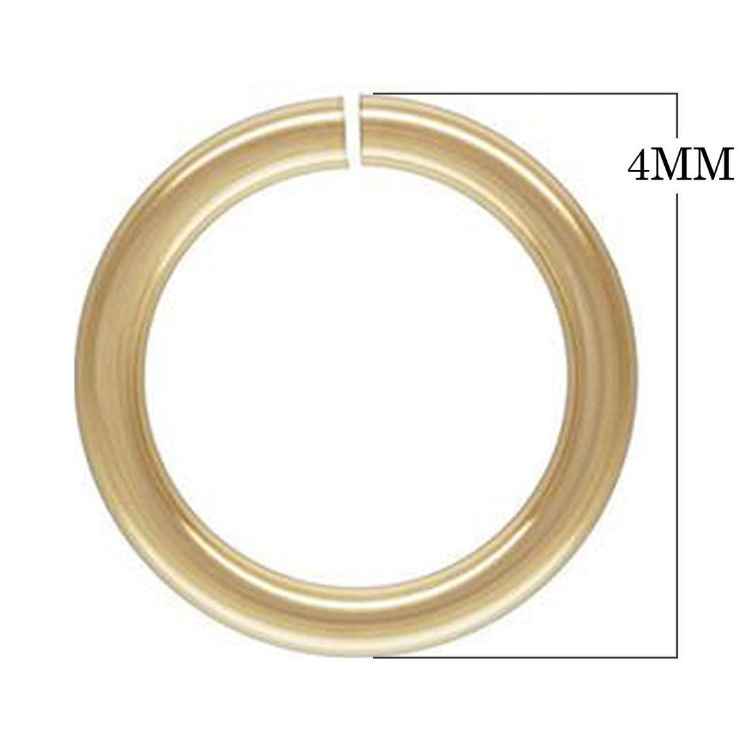 JOG-100-4MM 18K Gold Overlay Open Jump Ring Beads Bali Designs Inc 