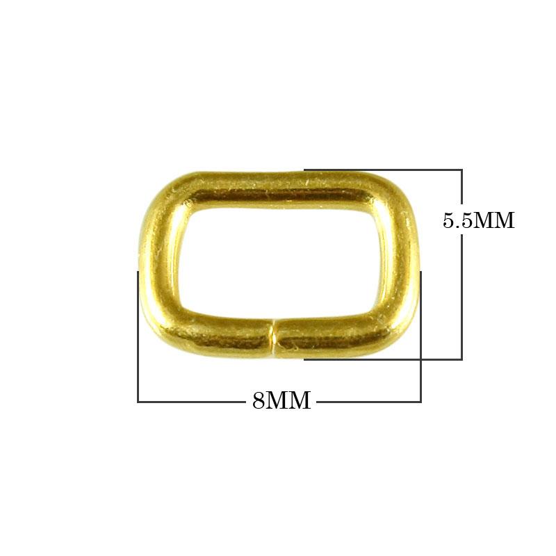 JOG-103-8X5.5MM 18K Gold Overlay Open Jump Ring Rectangle Shape Beads Bali Designs Inc 