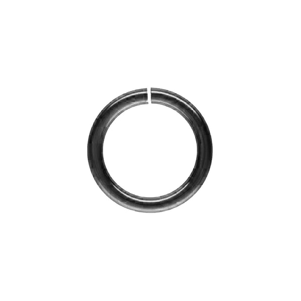 JOR-100-6MM Black Rhodium Overlay Open Jump Ring Beads Bali Designs Inc 