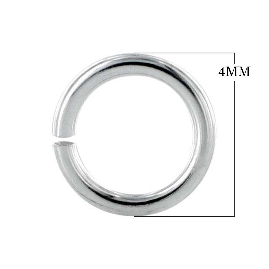 JOSF-100-4MM Silver Overlay Open Jump Ring Beads Bali Designs Inc 
