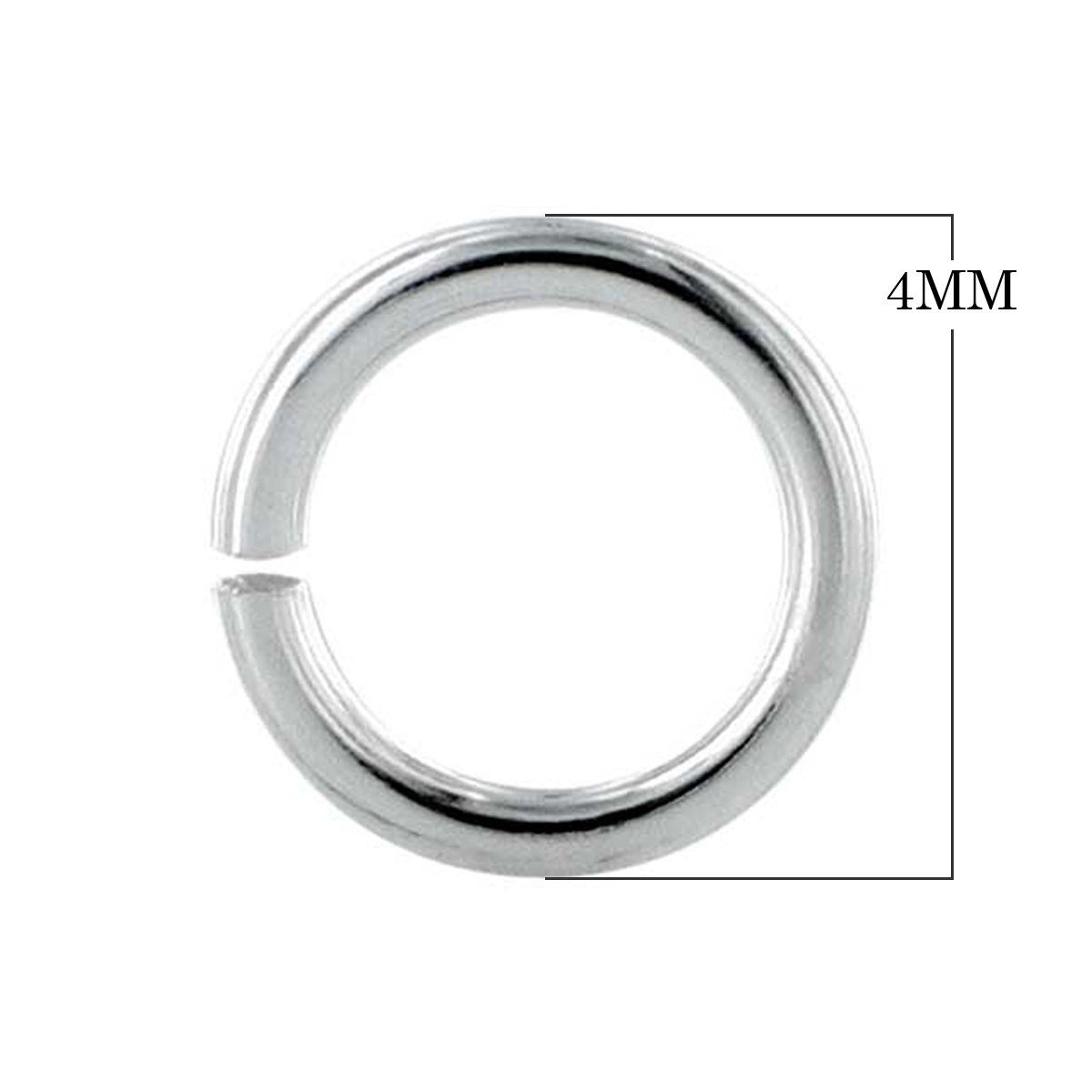 JOSF-100-4MM Silver Overlay Open Jump Ring Beads Bali Designs Inc 