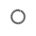 Premium silver overlay twisted open jump ring over copper with polished finish, handcrafted jewelry component from India.