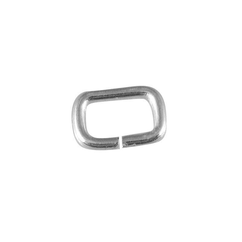 JOSF-103-8X5.5MM Silver Overlay Open Jump Ring Rectangle Shape Beads Bali Designs Inc 
