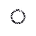 JOSS-102-4MM Sterling Silver Open Jump Ring Twisted Oxidised Beads Bali Designs Inc 